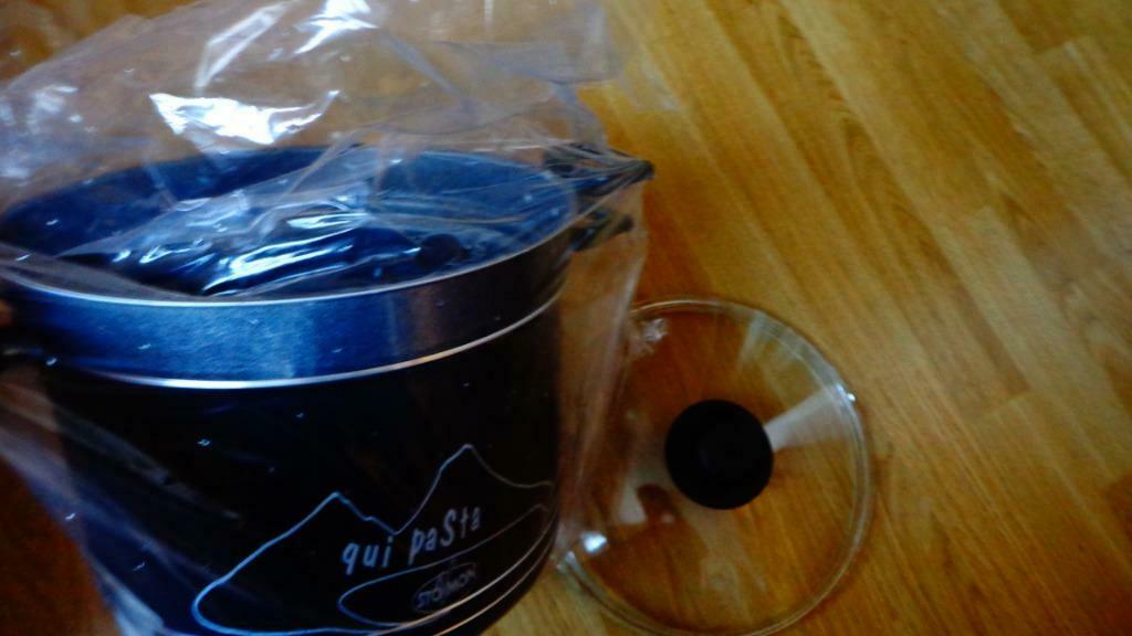 pastakookpot+glazen deksel met dop-pot erin met gaatjes-NIEU, Ophalen, Nieuw, Inox