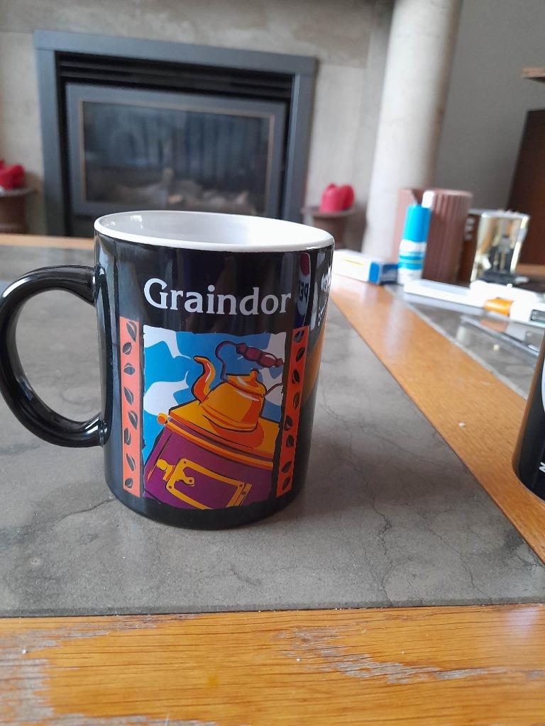 Tasse à café Graindor avec vieux réchaud et bouilloire allum, Neuf, Enlèvement ou Envoi, Céramique, Autres styles