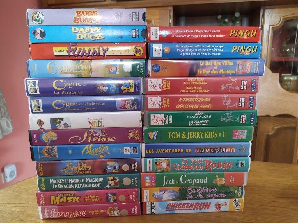 Lot de 21 cassettes VHS dessins animés FR 10€ ou 0,50€/pièce, Enlèvement ou Envoi