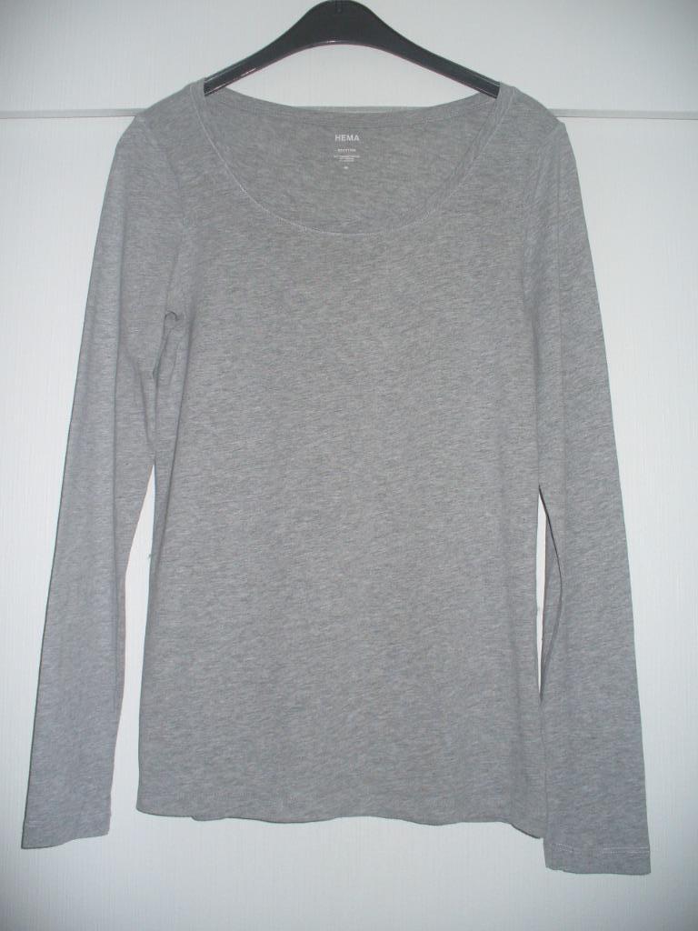 Longsleeve Hema maat M, Kleding | Dames, Maat 38/40 (M), Ophalen of Verzenden, Zo goed als nieuw, Grijs