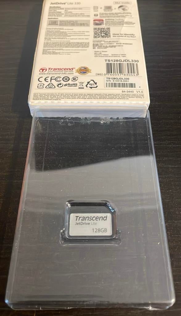 Transcend JetDrive Lite 330 128GB, Audio, Tv en Foto, Foto | Geheugenkaarten, Nieuw, Ophalen of Verzenden, 128 GB, MicroSD