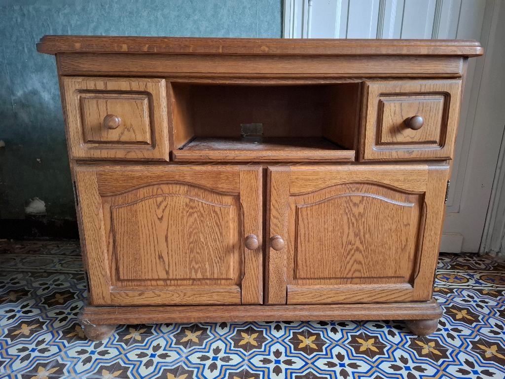 Zware antieke TV/Bureaukast (uit inboedel), Huis en Inrichting, Ophalen