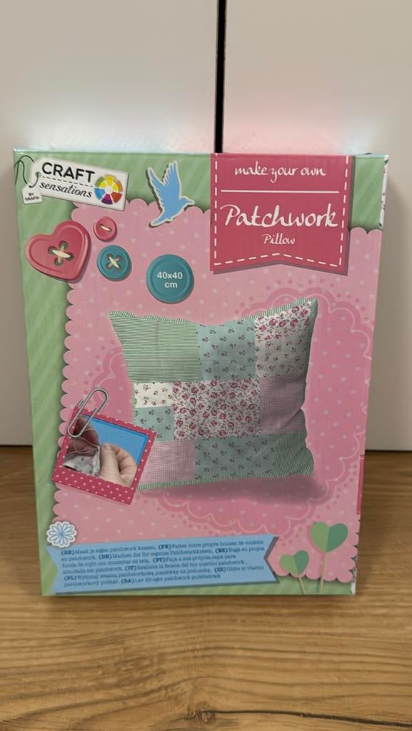 Patchwork kussen, Hobby en Vrije tijd, Ophalen, Nieuw, Knutselwerk
