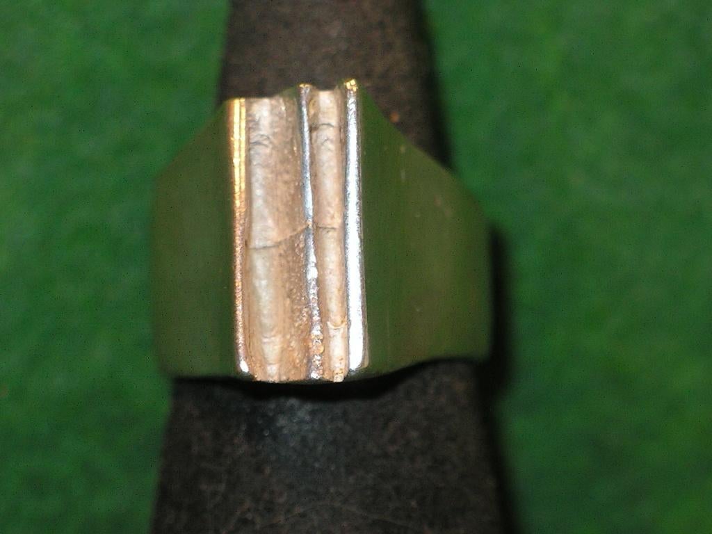 BAGUE DESIGN ARGENT MASSIF POINCON 825 T.47, Utilisé, Femme, Argent, Argent