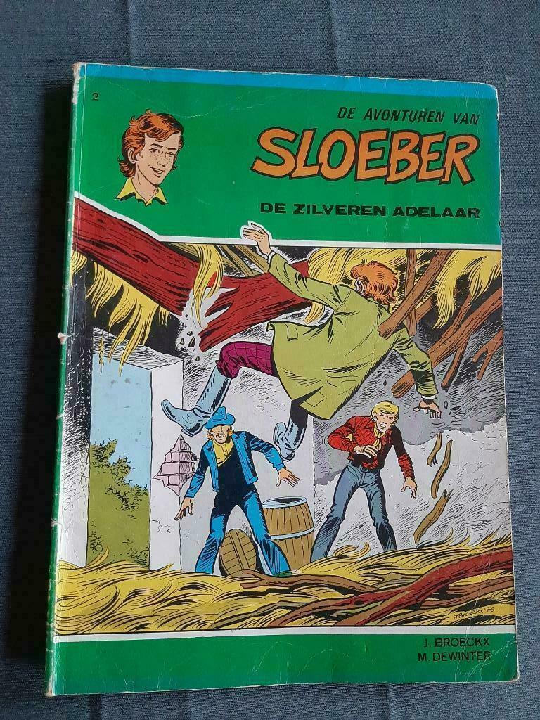 SLOEBER - de zilveren adelaar (HET VOLK ongekleurd), Boeken, Stripverhalen, Gelezen, Eén stripboek, Ophalen of Verzenden, Jeff Broeckx