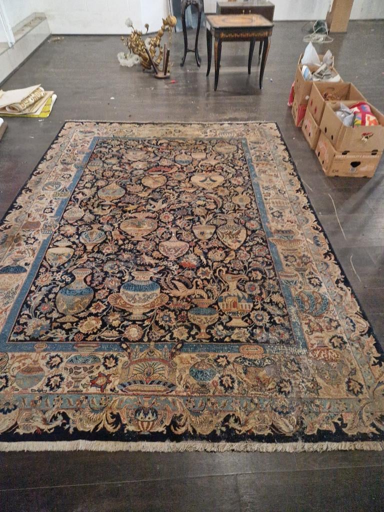 Tapis kashmar Persan/Iran Zir Khaki laine et soie, Ophalen