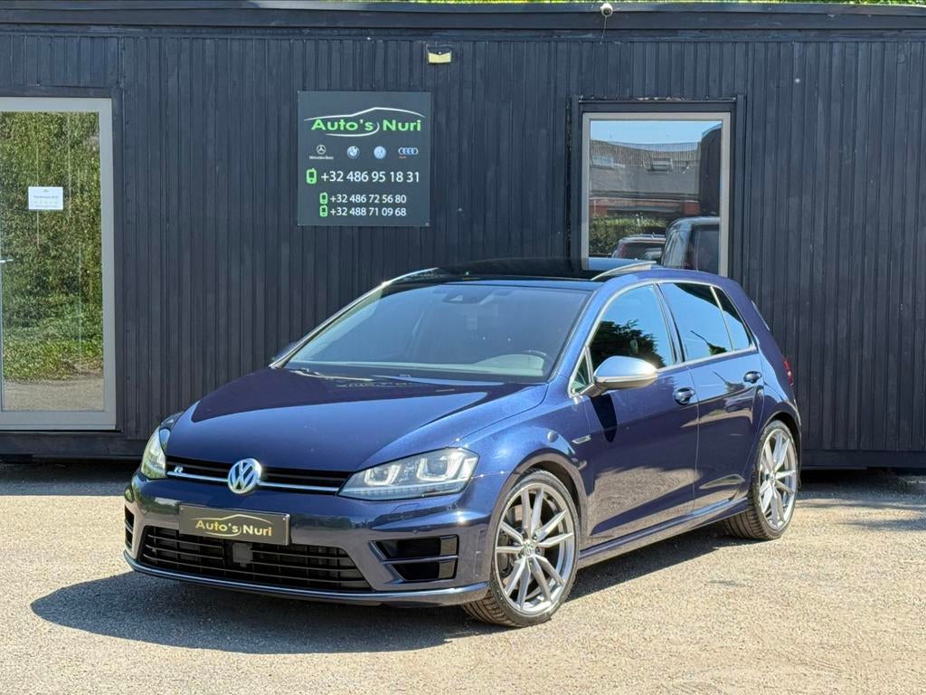 Golf 7r 2.0tsi 4motion dsg 12M Garantie leder pano navi pro, Automaat, 1984 cc, Blauw, Leder