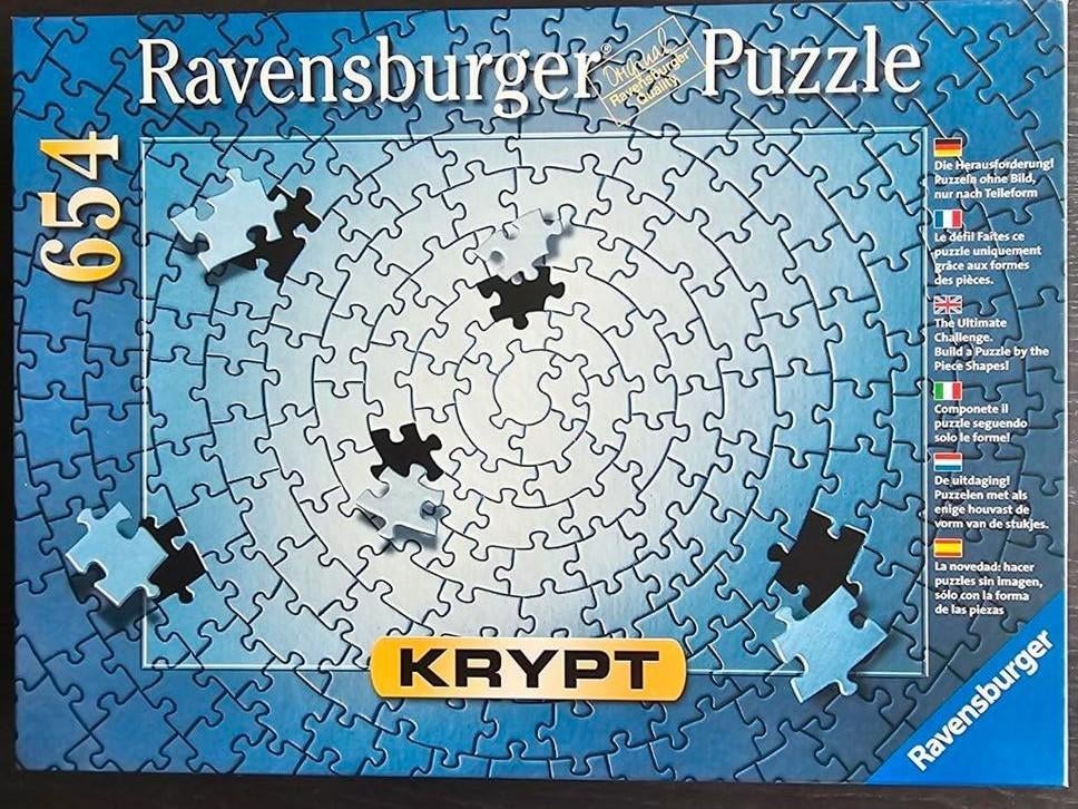 Puzzle Ravensburger Krypt, argent, complet., Hobby & Loisirs créatifs, Enlèvement ou Envoi, Comme neuf