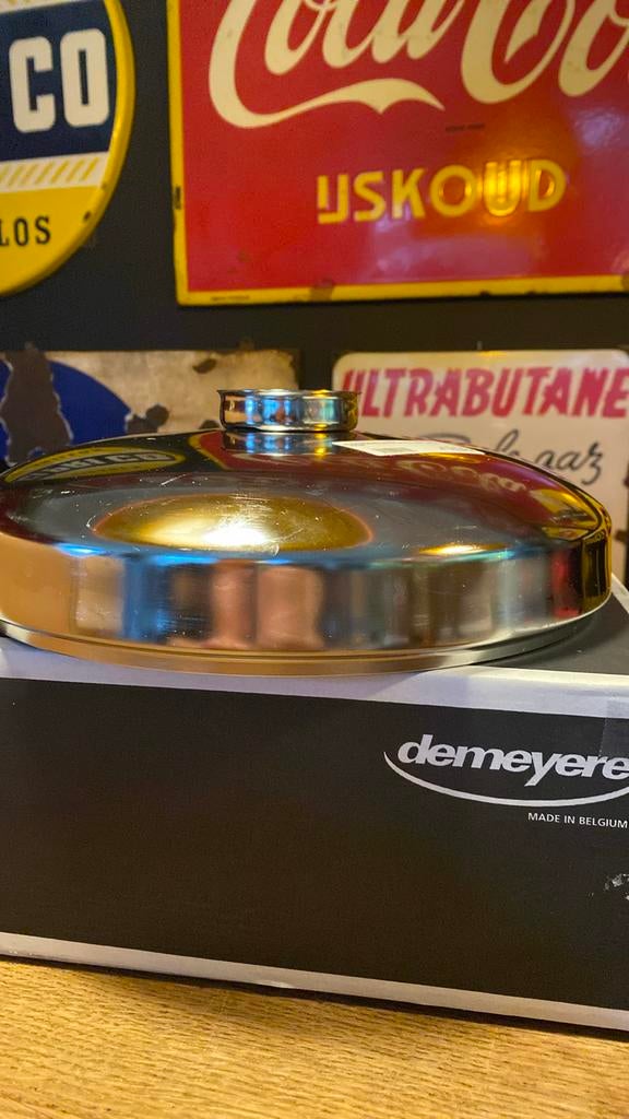 Klokdeksel Demeyere inox, Ophalen of Verzenden, Zo goed als nieuw, Inox
