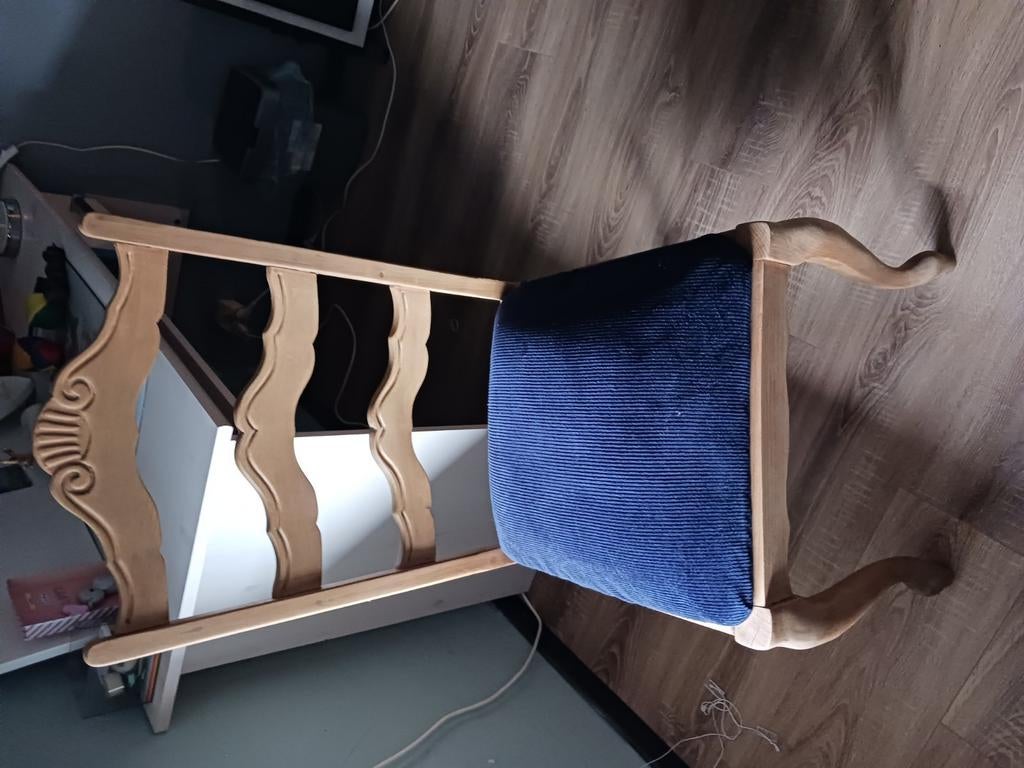 Stoelen, Huis en Inrichting, Stoelen, Ophalen, Gebruikt, Blauw, Vijf, Zes of meer stoelen