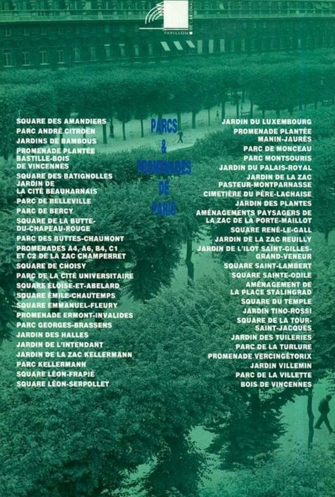 Parcs et promenades de Paris, Enlèvement ou Envoi, Utilisé