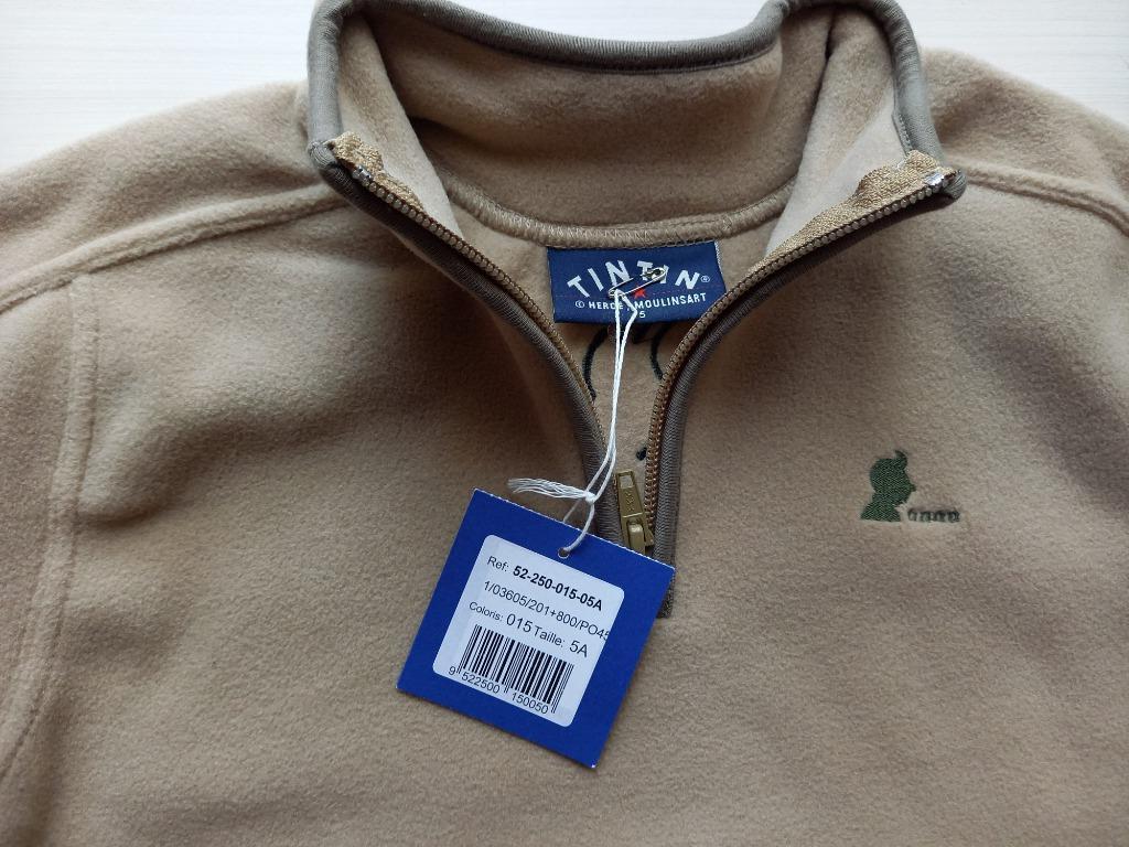 NIEUW zeer mooie fleece trui merk Kuifje (Tintin) maat 110, Kinderen en Baby's, Kuifje (Tintin), Jongen of Meisje, Trui of Vest