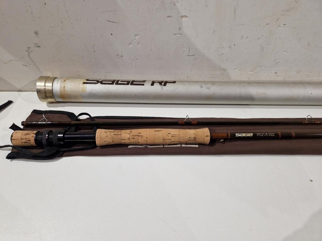 sage graphite II 7100RP  , 10ft #7 , resevoir hengel, Ophalen of Verzenden, Gebruikt