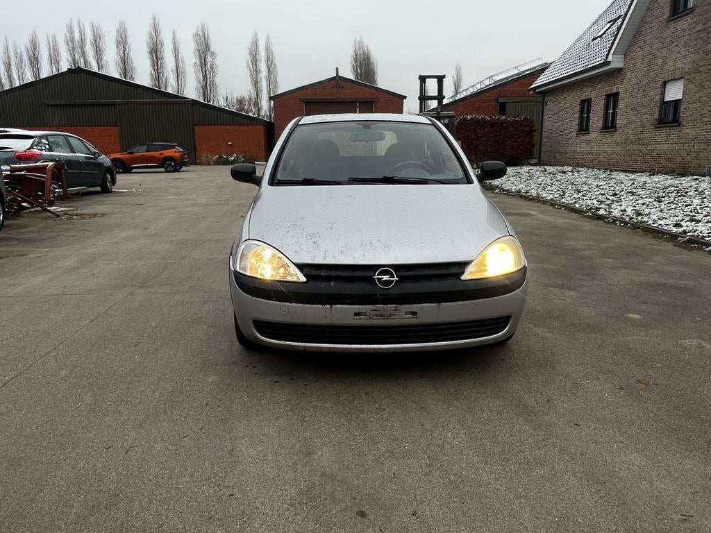 OPEL CORSA 1.2BENZINE VAN 2004 MET AIRCO 140DKM, Auto's, Voorwielaandrijving, Stof, Zwart, Bedrijf