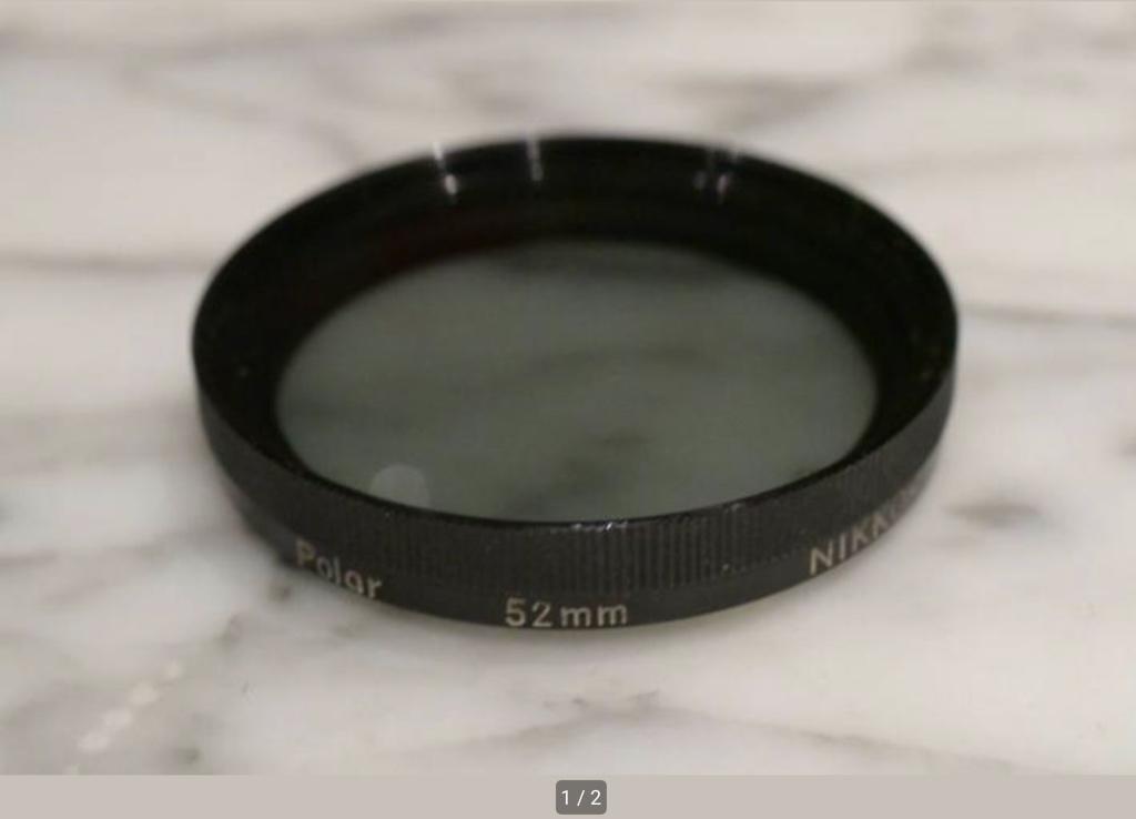 Filtre polaire linéaire Nikon Nikkor 52 mm, Autres marques, Enlèvement ou Envoi, 50 à 60 mm, Utilisé