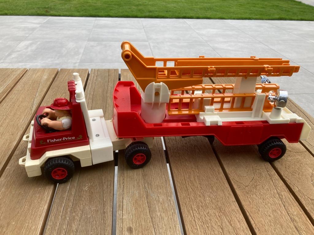 Fisher-Price: brandweerwagen - 1978, Kinderen en Baby's, Speelgoed | Fisher-Price, Ophalen of Verzenden, Gebruikt, Auto of Voertuig