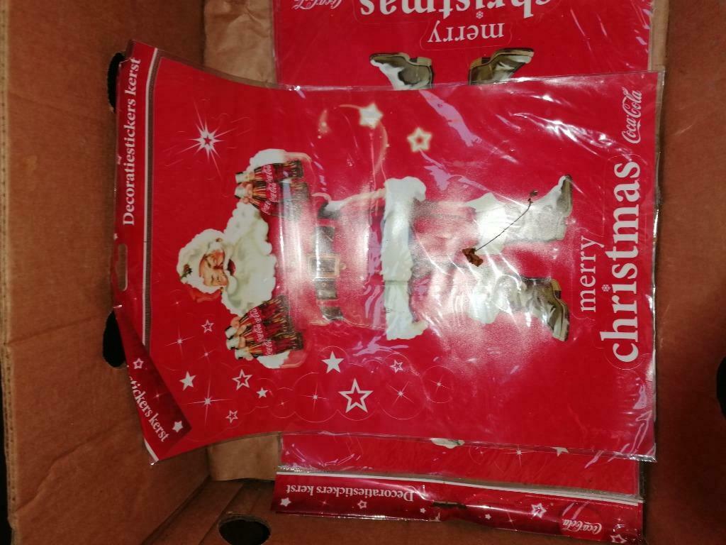 Coca Cola raamsticker kerstman, Verzamelen, Verzenden, Gebruikt