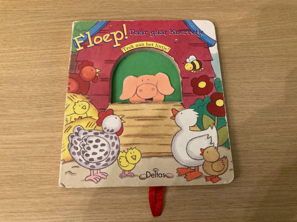 Kartonnen boek - Floep! Daar gaat Knorretje - Deltas, Boeken, Kinderboeken | Baby's en Peuters, Ophalen of Verzenden, Gelezen