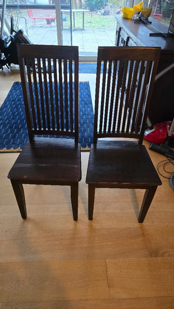 Tafel Ikea + 4 stoelen - Gebruikt en gebruikssporen, Quatre personnes, 150 à 200 cm, Enlèvement, Utilisé
