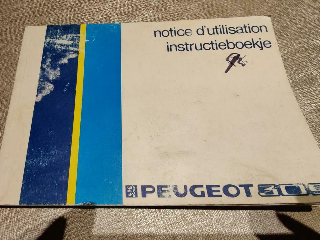 PEUGEOT 309 Handleiding Notice, Enlèvement ou Envoi