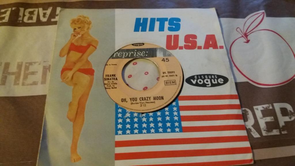 Disque vinyl 45 tours hits usa oh you crazy moon, Ophalen of Verzenden, Zo goed als nieuw