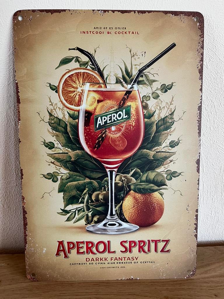 Plaque metallique aperol spritz, Enlèvement ou Envoi, Comme neuf