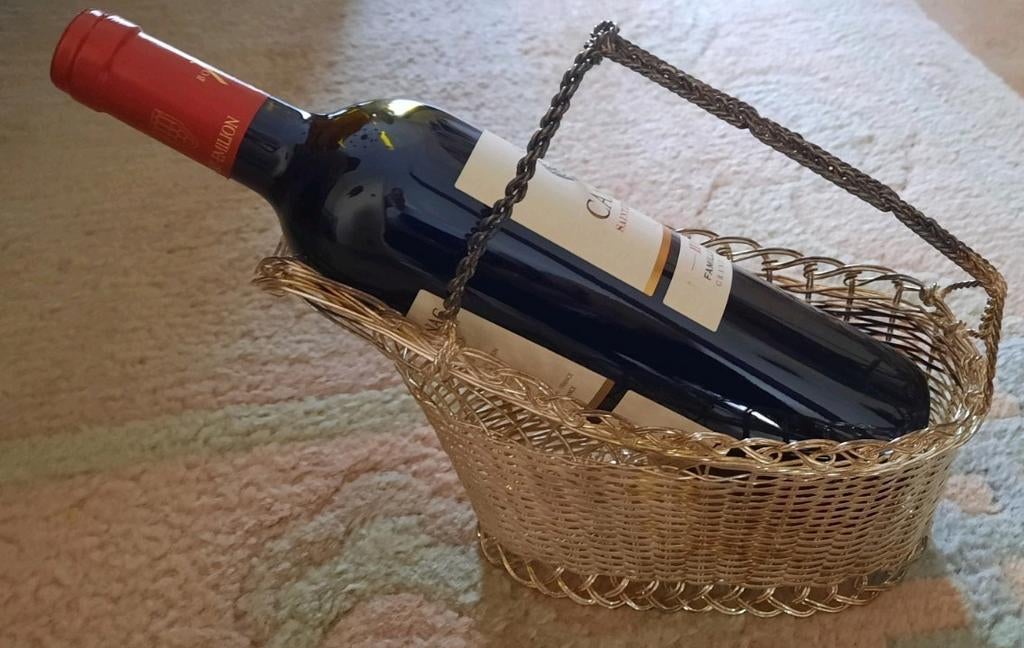 Zilveren wijnmand, Ophalen of Verzenden, Zo goed als nieuw, Mand