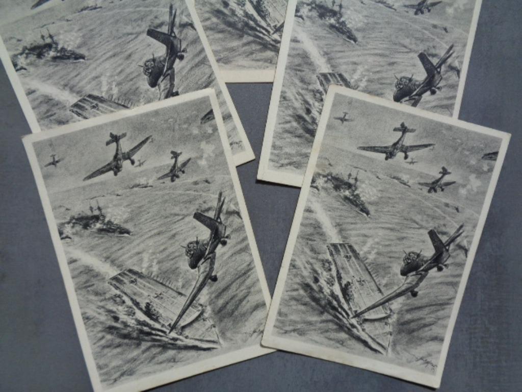 Orig. WO2 postkaart vliegtuig Stuka JU87, Enlèvement ou Envoi, 1940 à 1960, Non affranchie, Politique et Histoire