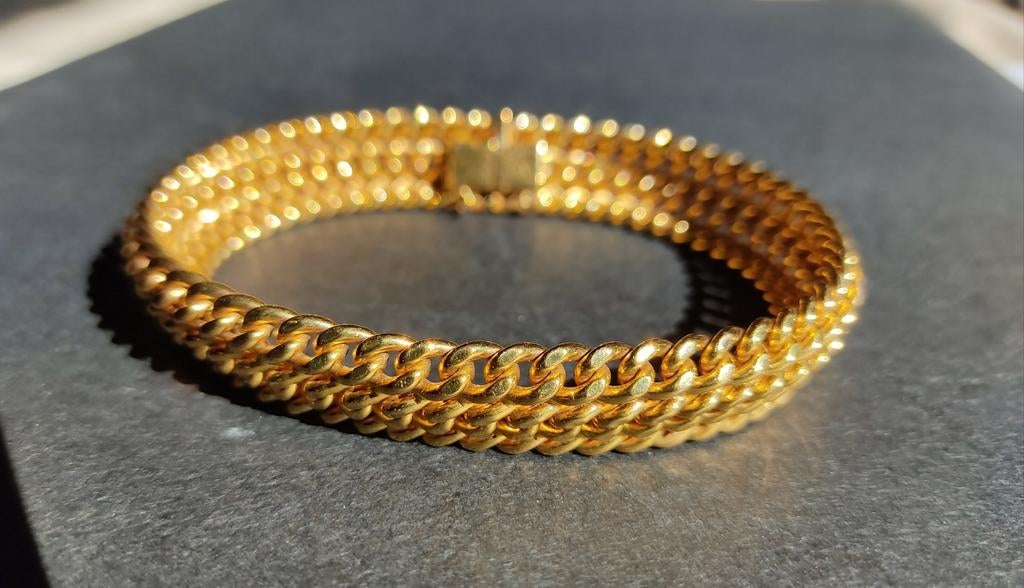 Bracelet plaqué OR 5 Microns, Enlèvement ou Envoi, Comme neuf, Or, Or