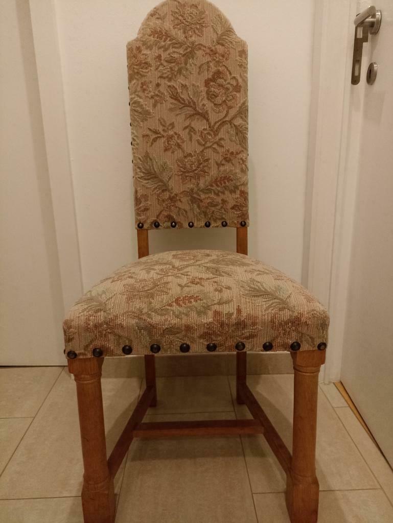 6 eikenstoelen met overtrek, Huis en Inrichting, Stoelen, Ophalen