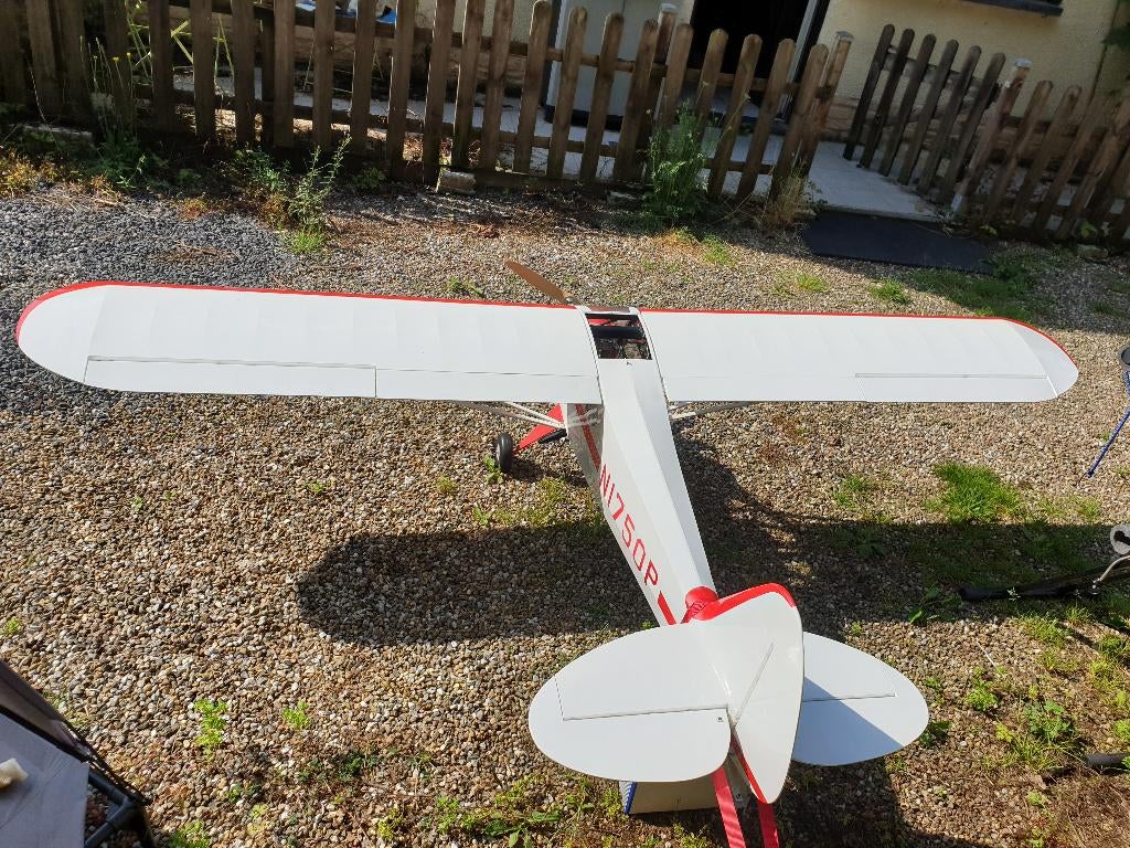 Avion rc pa18 super cub, Ophalen, Zo goed als nieuw, Benzine, RTF (Ready to Fly)