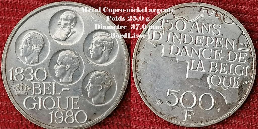 1980-150 JAAR ONAFHANKELIJKHEID BELGIË - 5 KONINGEN, Postzegels en Munten, Munten | België, Zilver, Ophalen of Verzenden, Losse munt