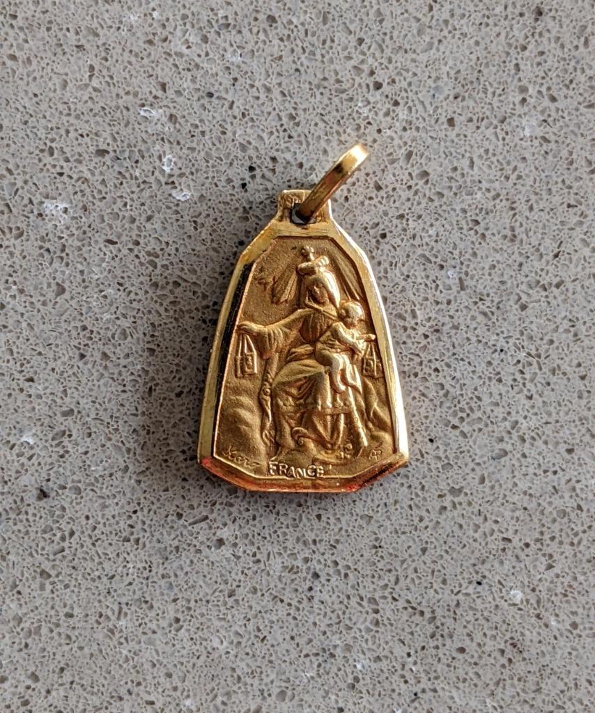 Medaillon, hanger Jezus Heilig Hart-plaqué or, verguld, Verzamelen, Religie, Ophalen of Verzenden, Nieuw, Sieraad, Christendom | Katholiek