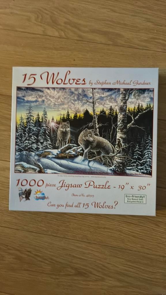 Puzzel wolven 1000 stuks, Ophalen of Verzenden, 500 t/m 1500 stukjes, Zo goed als nieuw, Legpuzzel