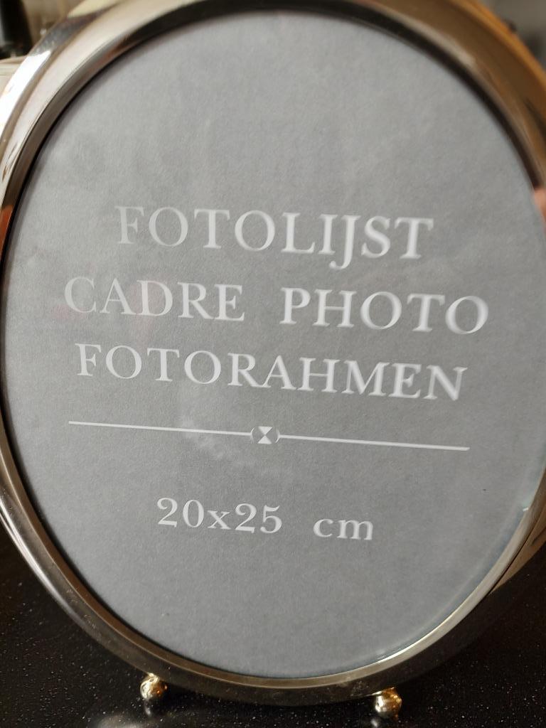 Ovale zilverkleurige fotokader, Ophalen, Nieuw
