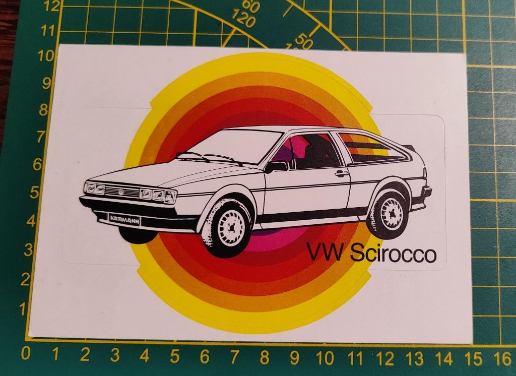Sticker Volkswagen Scirocco jaren '80, Verzamelen, Ophalen of Verzenden