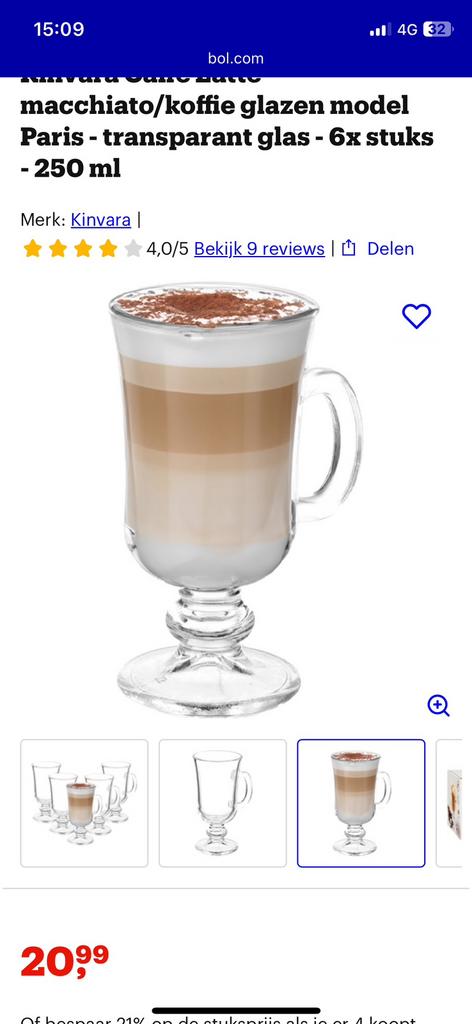 Lot se 8Verres a café /tasses de café, Enlèvement, Comme neuf