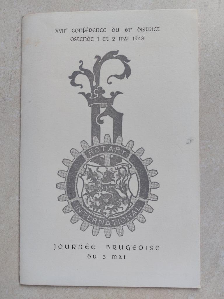oude menukaart 1948 Rotary International, Verzenden