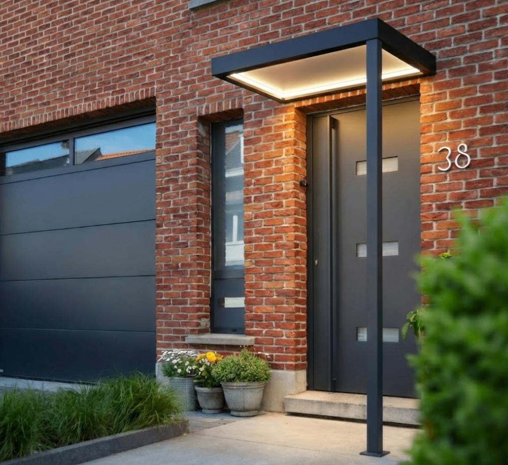 deurluifel met LED antraciet, Tuin en Terras, Overkappingen, Ophalen, Nieuw, Overige typen