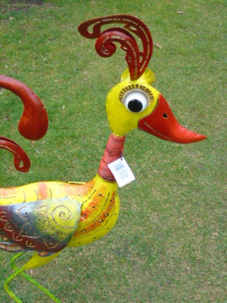 smeedijzeren vogel met veerkop beweegt in de wind, Ophalen of Verzenden, Nieuw