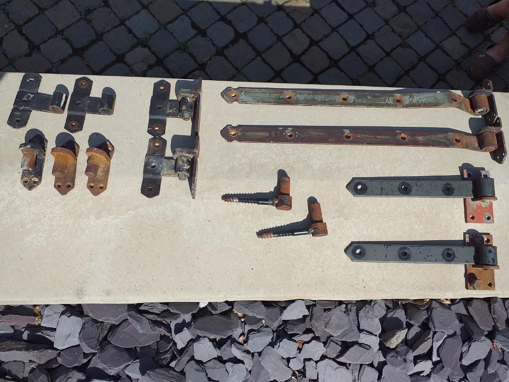 Set van verschillende scharnieren voor houten of metalen deu, Ophalen of Verzenden, Gebruikt, IJzer, Scharnier