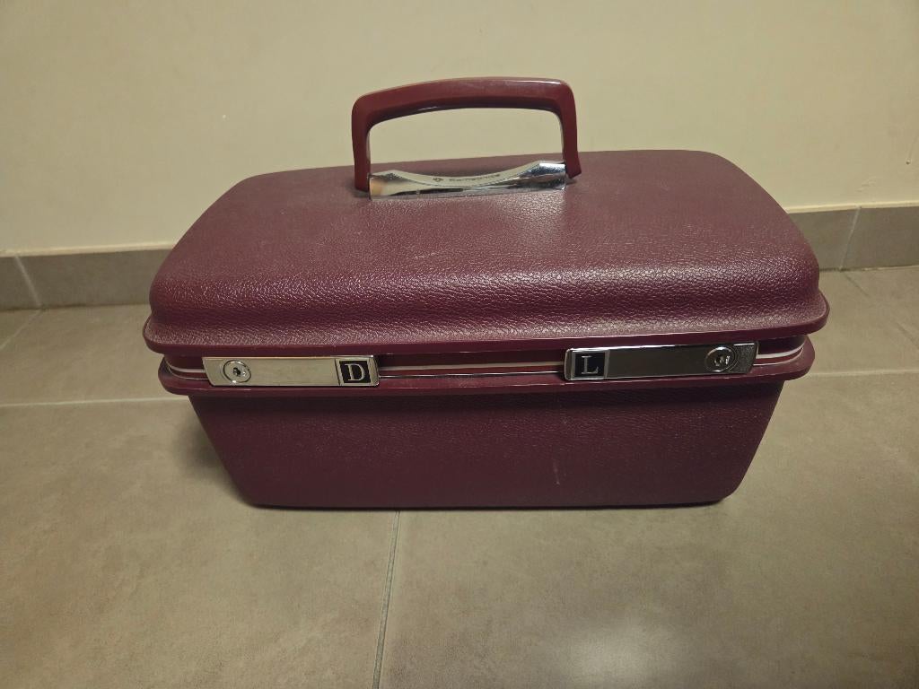 Vintage Samsonite train case, Enlèvement ou Envoi, Autres couleurs, Avec miroir(s), Utilisé