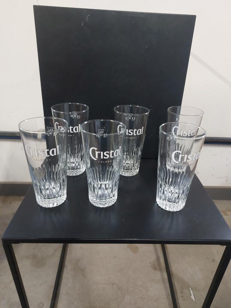 Lunettes côtelées Cristal Alken, Collections, Verres & Petits Verres, Enlèvement ou Envoi, Neuf, Verre à bière