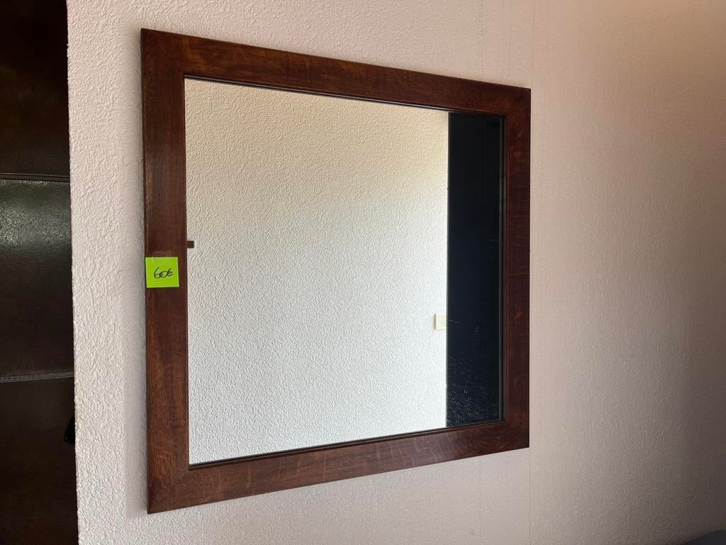 Miroir mural carré 81 x 81 cm bois, Enlèvement, Comme neuf