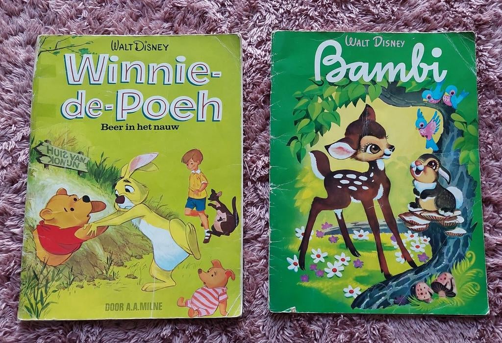 Disney Bambi en Winnie The Pooh leesboekjes uit de jaren 60!, Boeken, Verzenden, Zo goed als nieuw, Sprookjes