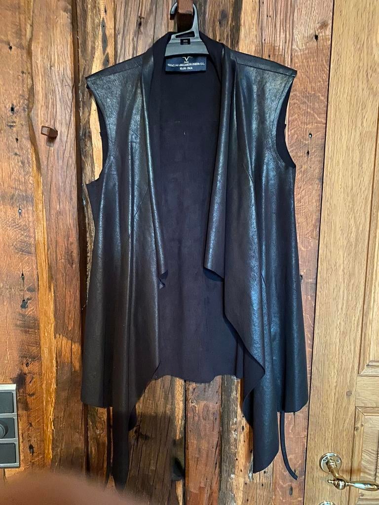 Leatherlook vestje, Zwart, Maat 46/48 (XL) of groter, Ophalen of Verzenden, Zo goed als nieuw