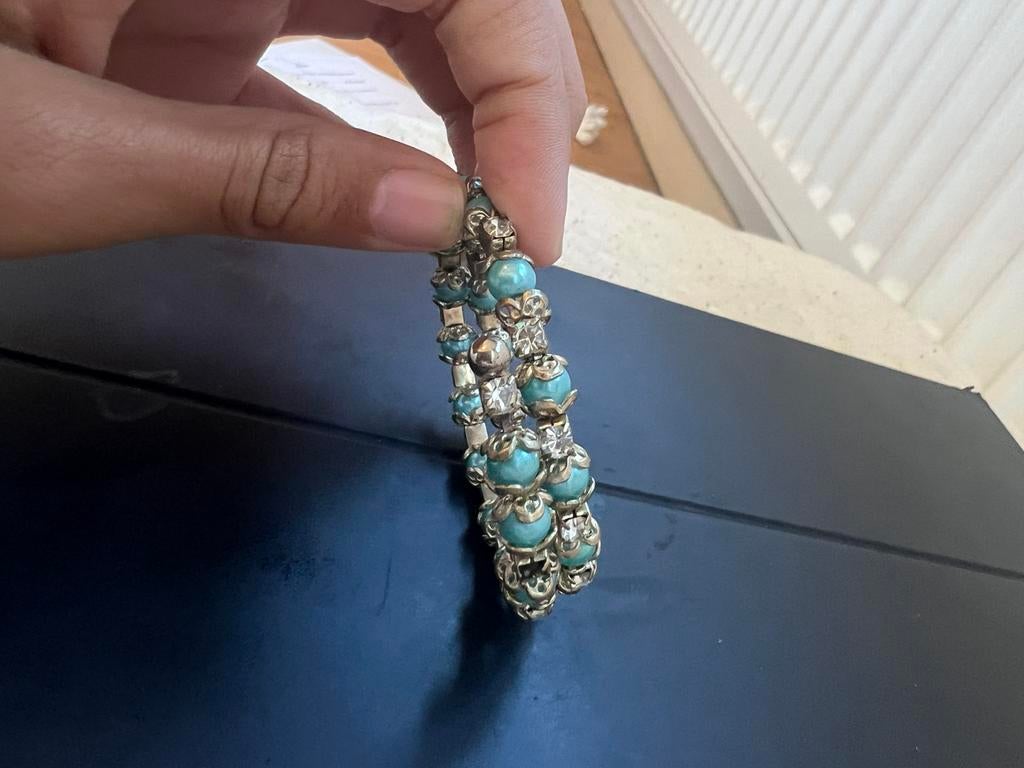 Blauw-zilveren armband, Blauw, Nieuw, Zilver, Ophalen
