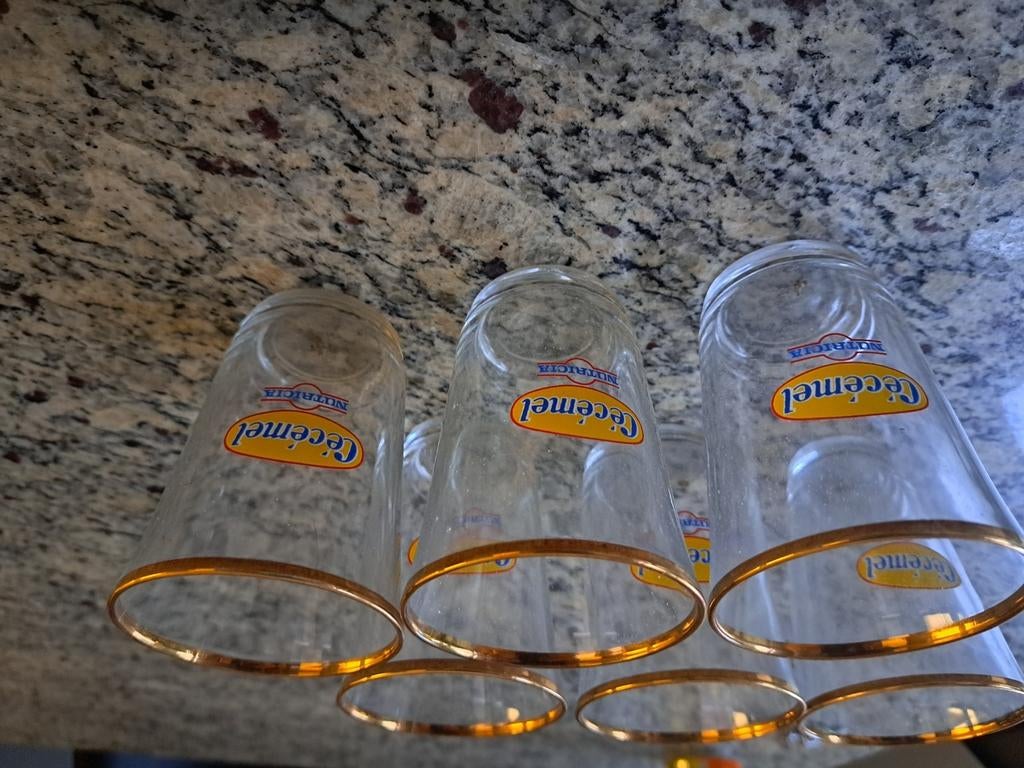 6 vintage cecemel glazen, Huis en Inrichting, Keuken | Servies, Ophalen of Verzenden, Nieuw
