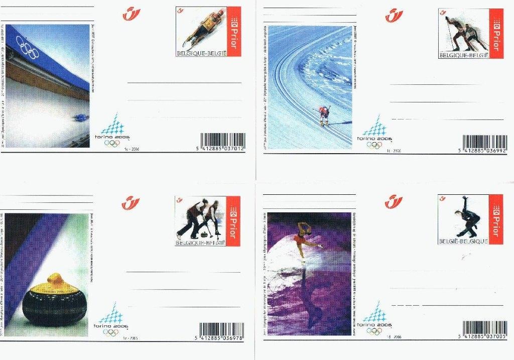 6 PWS OS Torino 2006, Postzegels en Munten, Olympische Spelen, Ophalen of Verzenden, Zonder stempel, Postfris