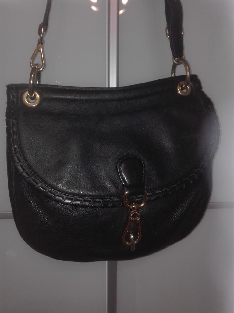 Lederen handtas van MICHAEL KORS, Handtassen en Accessoires, Tassen | Damestassen, Ophalen, Zo goed als nieuw, Zwart, Handtas